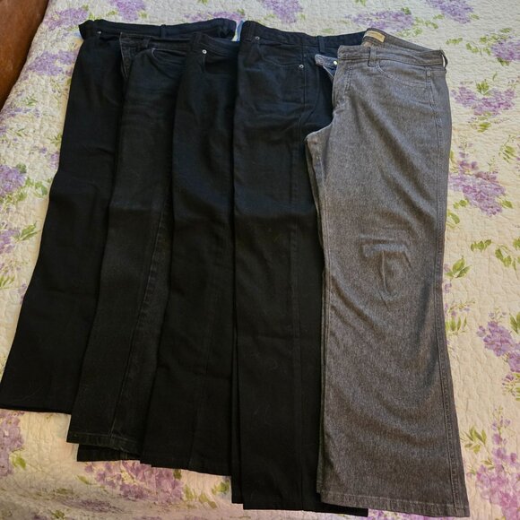 Five Pairs of Black Jeans (one is faded black/charcoal gray) - EUC - Picture 10 of 13